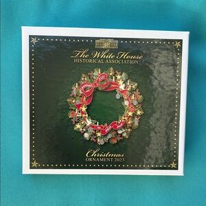 The White House historical association Christmas Ornament 2023 - Red and Green